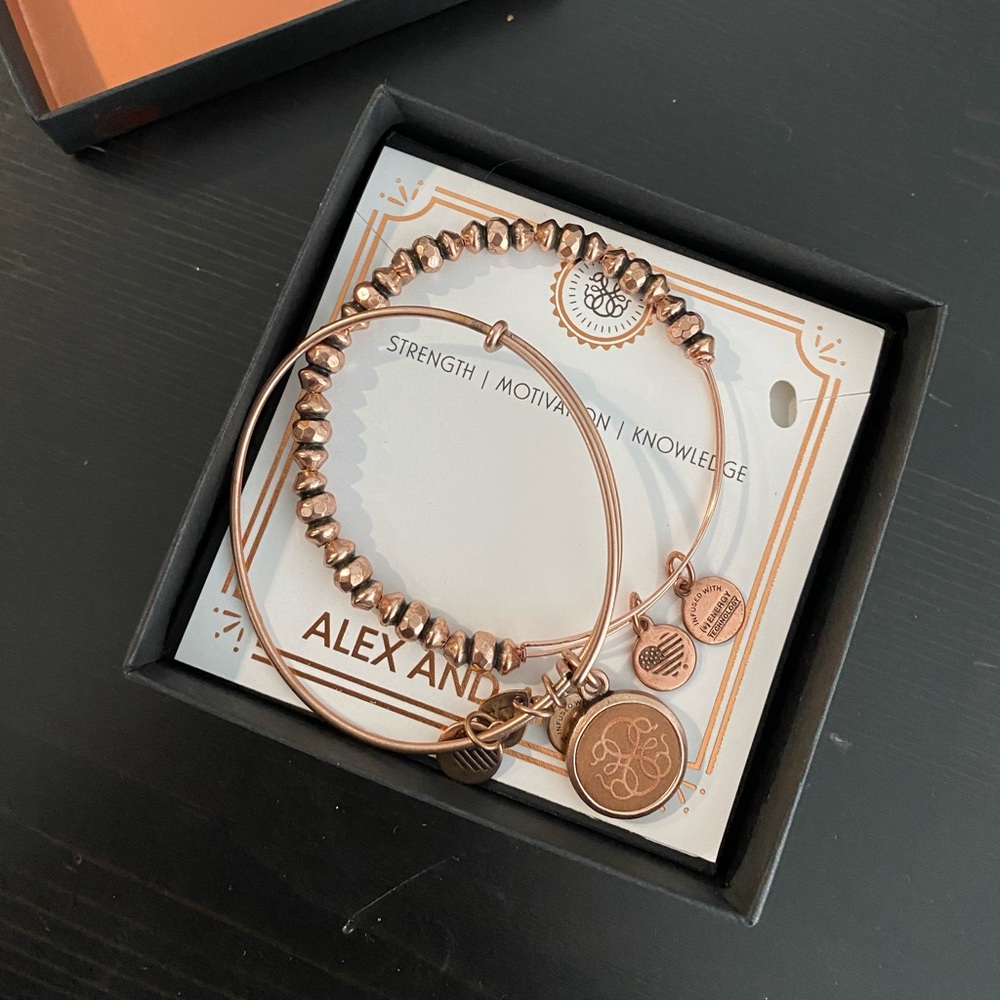 Alex and Ani Path of Life Bangle and Beaded Bangle